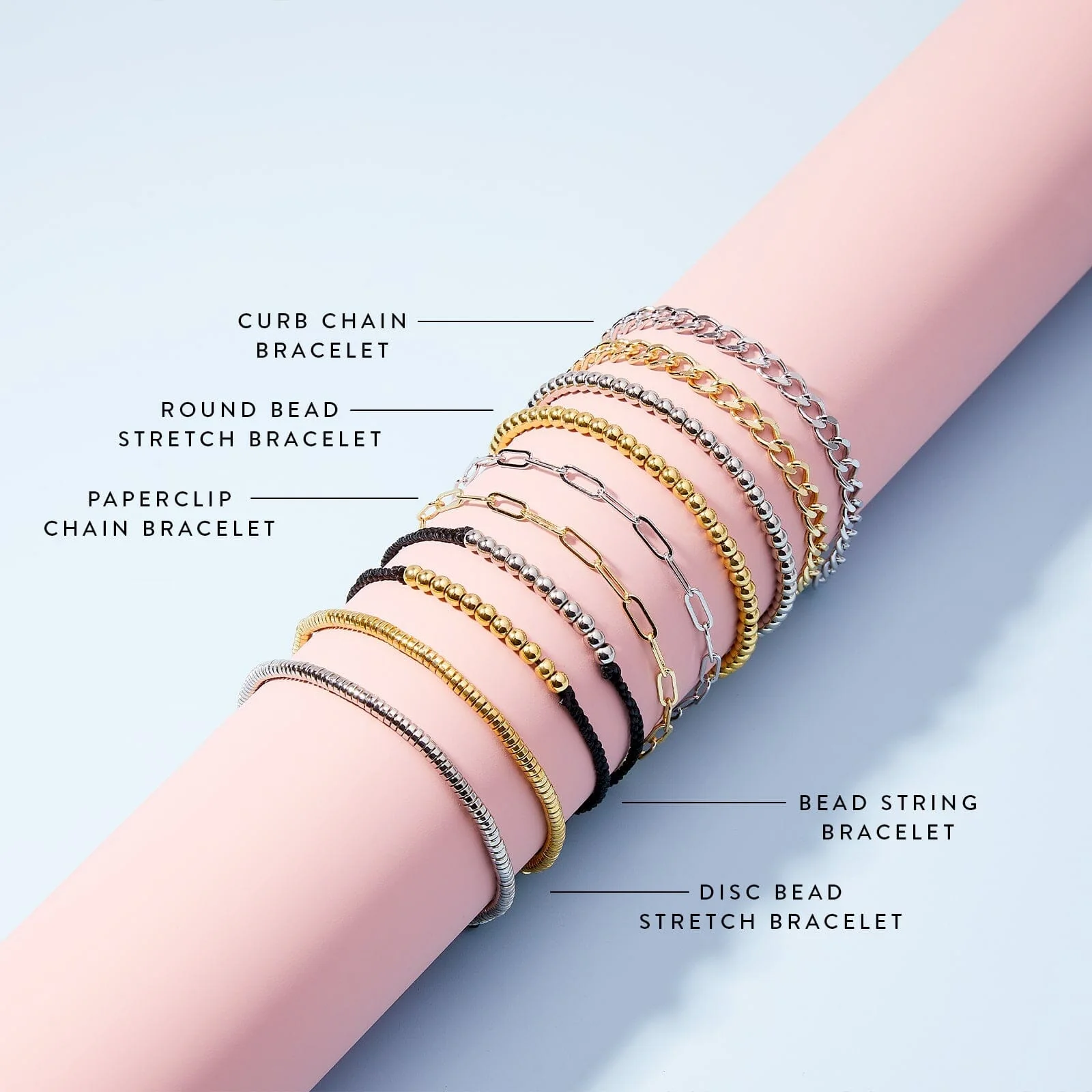 Harper Disc Bead Stretch Bracelet - Image 7