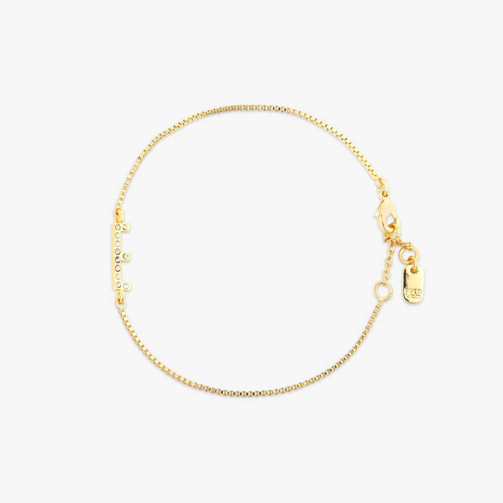 Pavé Initial Chain Bracelet - Image 14