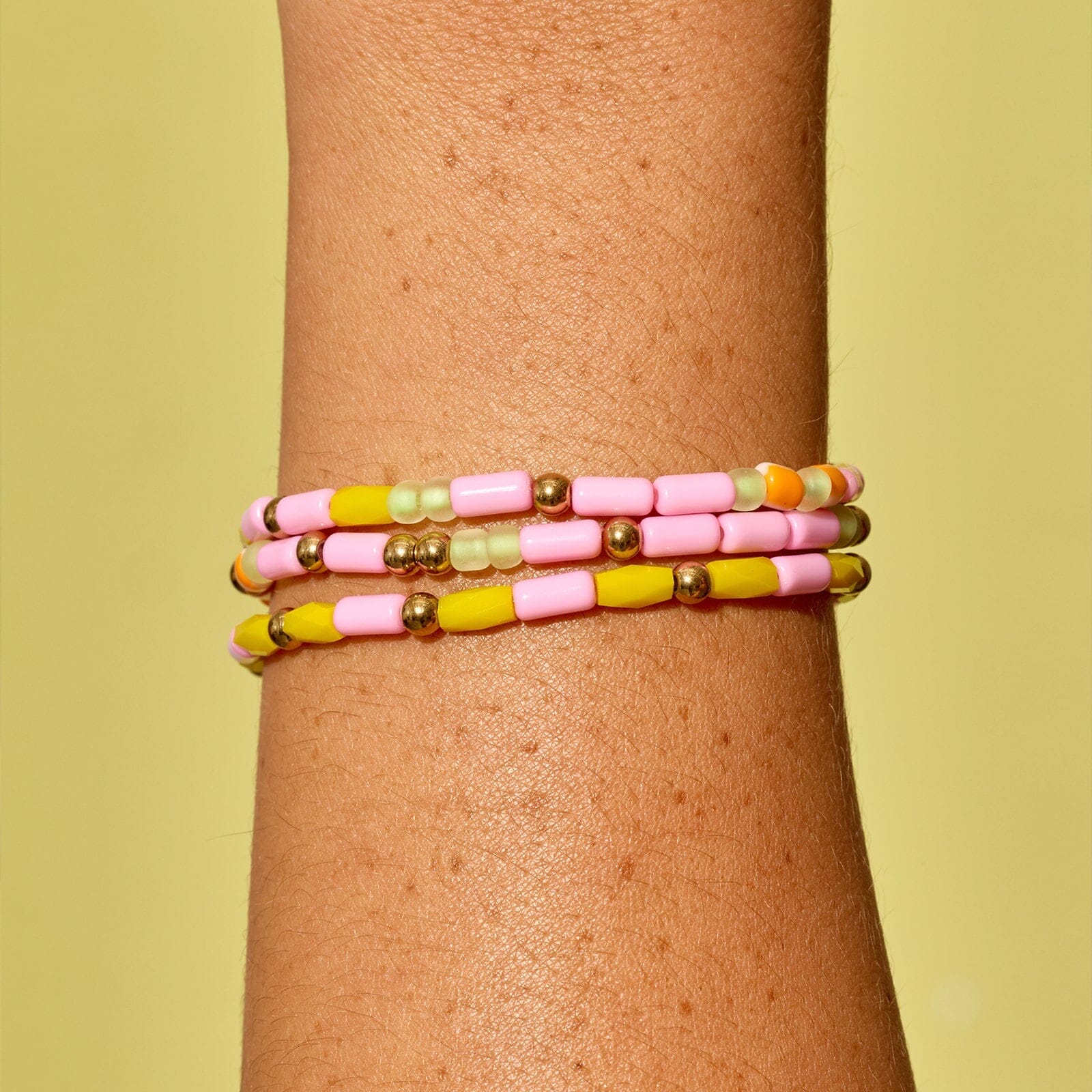 Sarita Mixed Seed Bead Stretch Bracelet Set of 3 - Image 2